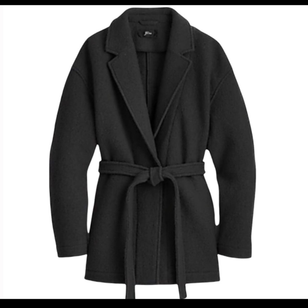 J. Crew wrap coat wool blend Sz Medium